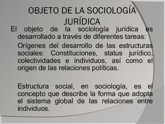 Objeto de la sociología jurídica