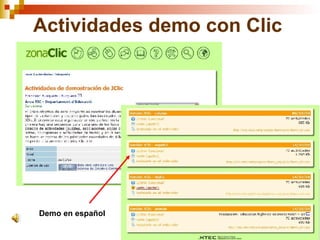 Actividades demo con Clic  Demo en español 