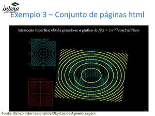 Exemplo 3 – Conjunto de páginas html
Fonte: Banco Internacional de Objetos de Aprendizagem
9
 