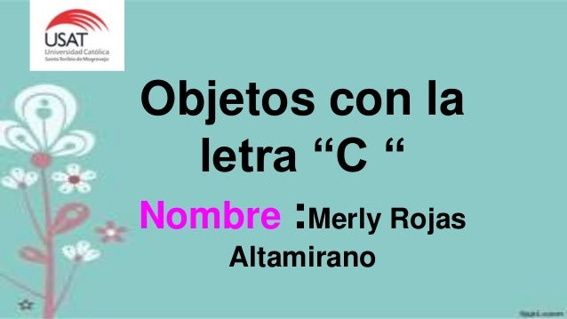 Objetos Con La Letra C