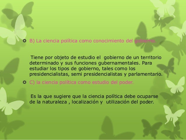 Objetos de la ciencia politica