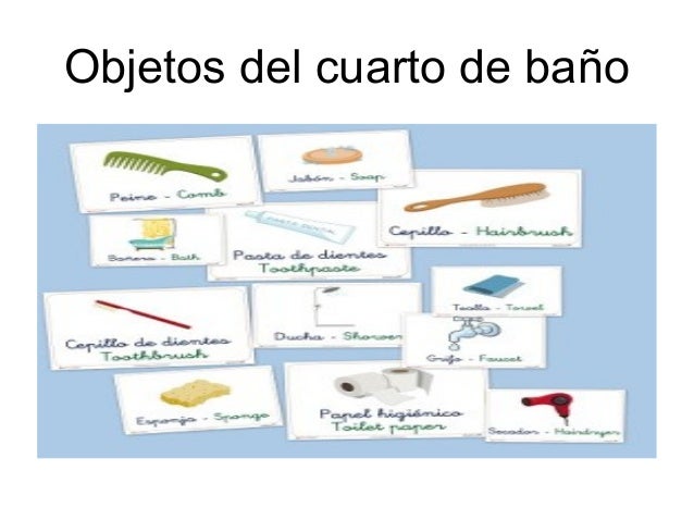 Objetos del cuaro de baño ~ Vocabulario Cuarto De Hotel Objetos del cuaro de baño ~ Vocabulario Cuarto De Hotel