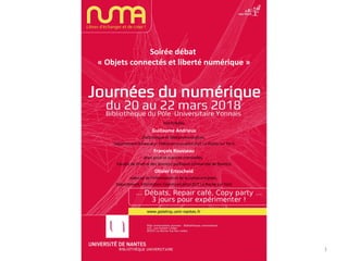 Soirée débat
« Objets connectés et liberté numérique »
FEATURING
Guillaume Andrieux
électronique et télécommunication,
Dép...