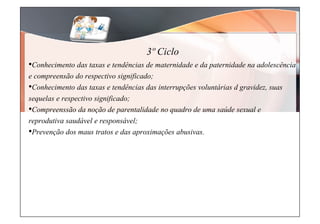 Obj minimos em edu sex