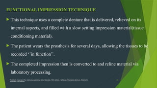 Objectives of impression making in Complete denture | PPTX