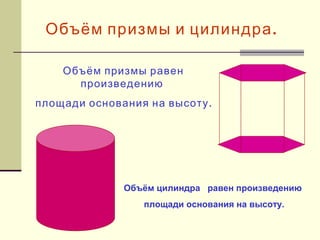 Objomy geometricheskih tel | PPT