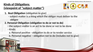 Comprehensive Overview of Obligations and Contracts in Business Law | PPTX