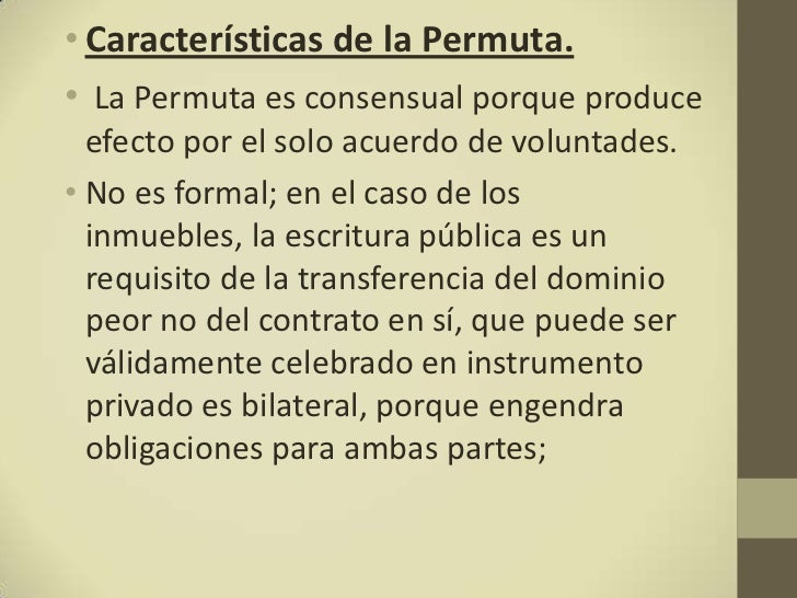 Ensayo de contrato de permuta