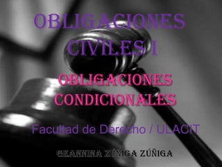 Obligaciones
  Civiles I


Facultad de Derecho / ULACIT
 