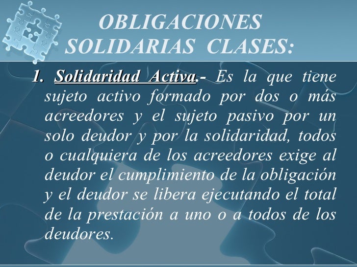 Obligaciones grupo 1 segunda unidad