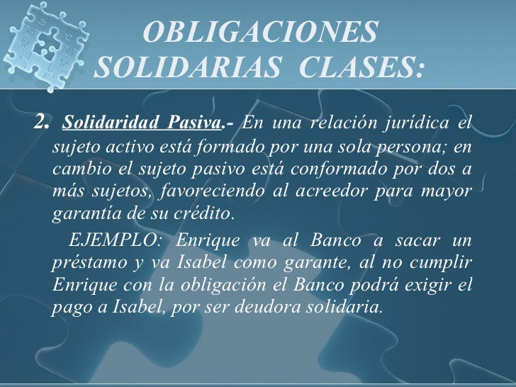 Obligaciones grupo 1 segunda unidad