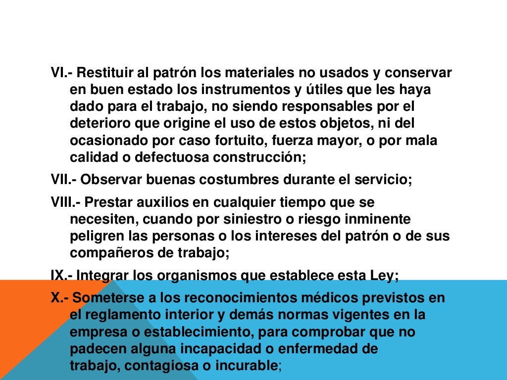 Obligaciones y prohibiciones de los patrones y trabajadores