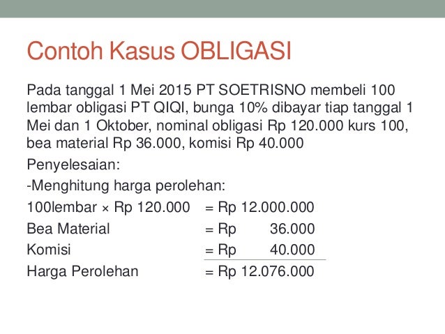 Obligasi Obligasi