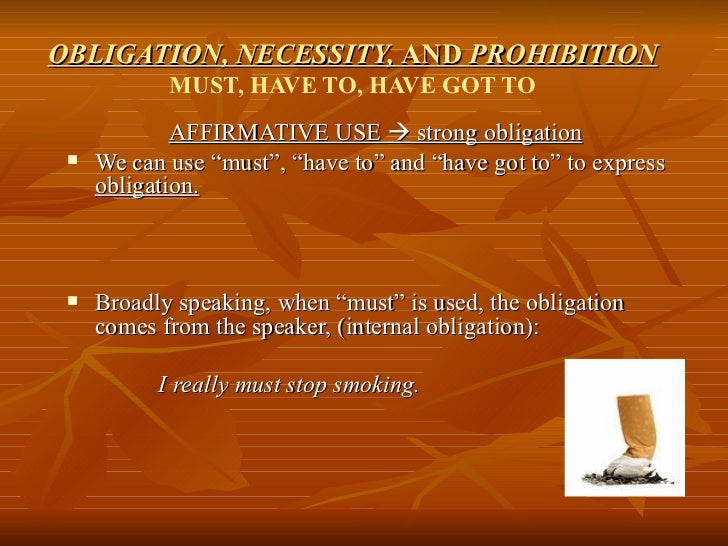 Obligation Necessity And Prohibition