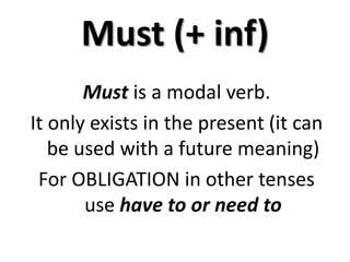 Obligation Necessity Prohibition Advice