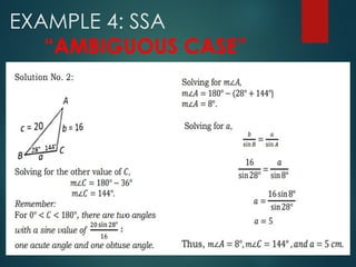 Oblique Triangles Using The Law of Sines and Law of Cosines.ppt