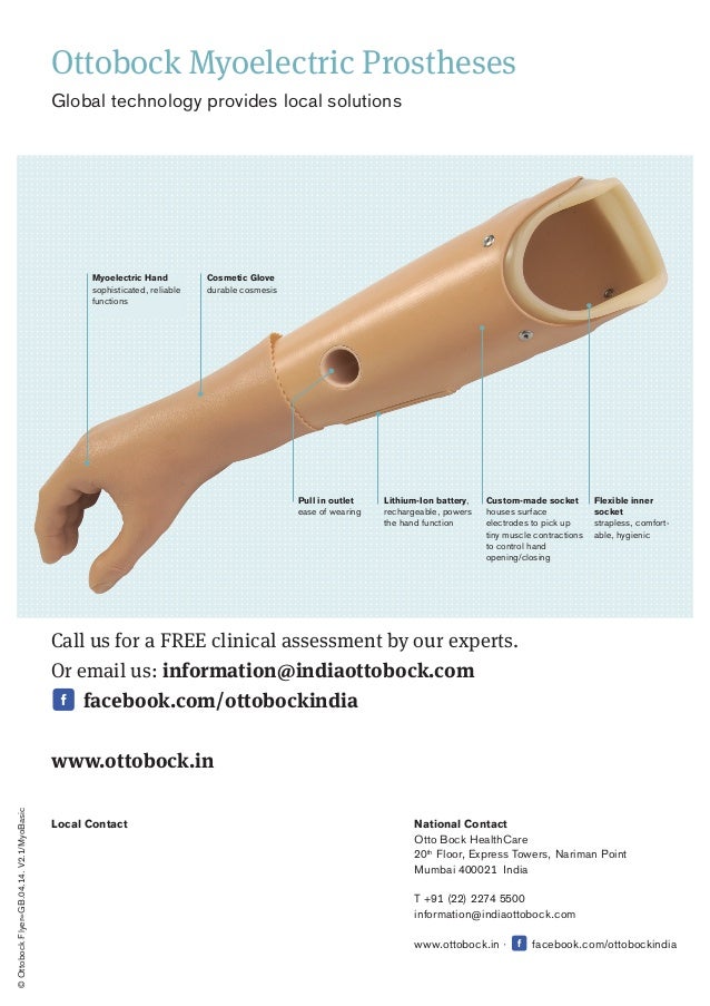 Myoelectic Artificial Hand by Ottobock (Artificial Arm India)