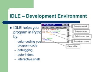 Obop 210 lecture 2 python documentation | PDF