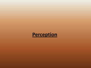 Perception

 