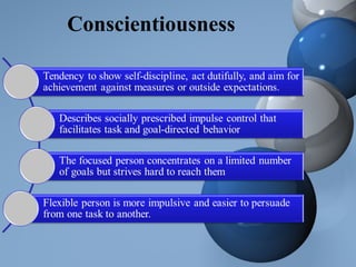 Conscientiousness
 