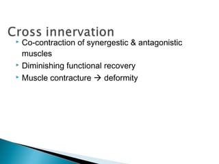  Co-contraction of synergestic & antagonistic
muscles
 Diminishing functional recovery
 Muscle contracture  deformity
 
