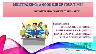 OB presentation on Multitasking from the concept of Motivation | PPTX