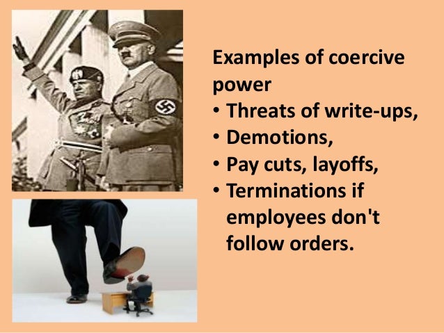 power and politics in an organization coercive power