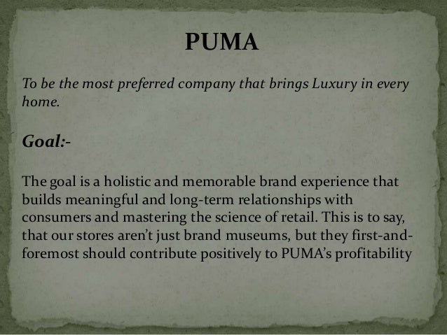 puma mission and vision