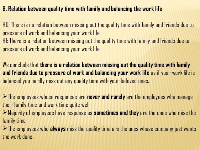 Relationship between work life balance and job 