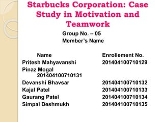 Starbucks corporation case study in motivation and teamwork 6383 07 picture