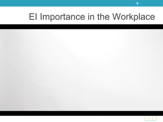 9 
EI Importance in the Workplace 
 