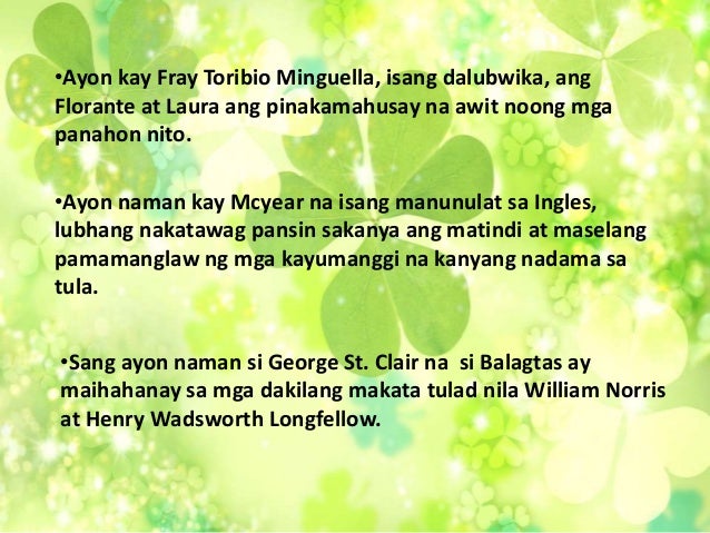 Basahin Ang Mga Saknong Sa Akdang Florante At Laura Istilo sa Pagkakasulat ng Florante at Laura
