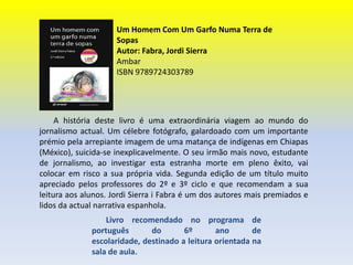 Três histórias do futuroAutor: Soares, Luísa DuclaEdição/reimpressão: 2004Páginas: 44Editor: Livraria Civilização EditoraISBN: 9789722621403Idioma: Português       Três cenários possíveis num futuro que pode não estar tão longe como parece.      Três histórias de um futuro que talvez fique já ao virar da esquina, tal como é a actualidade. Que pensas sobre o consumismo, a ecologia, a inteligência artificial? Diverte-te a pensar sobre os grandes problemas do nosso tempo.       Livro recomendado no programa de português do 6º ano de escolaridade, destinado a leitura orientada na sala de aula - Grau de Dificuldade II.