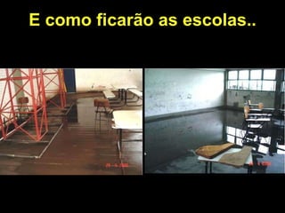 E como ficarão as escolas.. 
