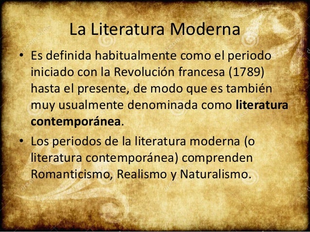 LITERATURA MODERNA