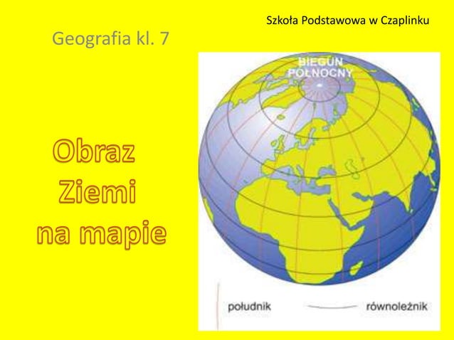 Szerokość Geograficzną Odczytujemy Na Mapie Lub Na Globusie Dzięki Obraz ziemi na mapie | PPT