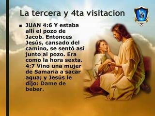 ■ 4:21 Jesús le dijo: Mujer,
créeme, que la hora viene
cuando ni en este monte ni
en Jerusalén adoraréis al
Padre.
4:22 Vo...