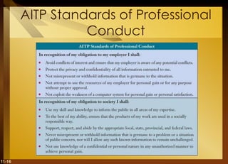 11-16
AITP Standards of Professional
Conduct
 