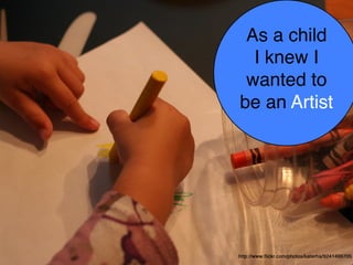 As a child!
I knew I!
wanted to
be an Artist!
 