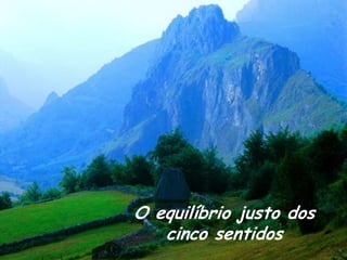 O equilíbrio justo dos
cinco sentidos
 