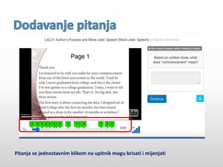 Pitanja se jednostavnim klikom na upitnik mogu brisati i mijenjati
 