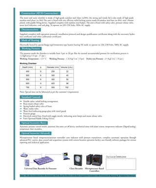 Obromax Autoclave  Vertical Gmp Model
