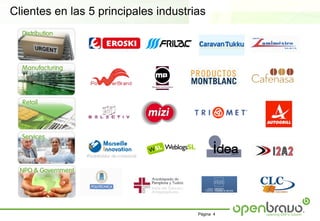 Clientes en las 5 principales industrias




                                      Página 4
 