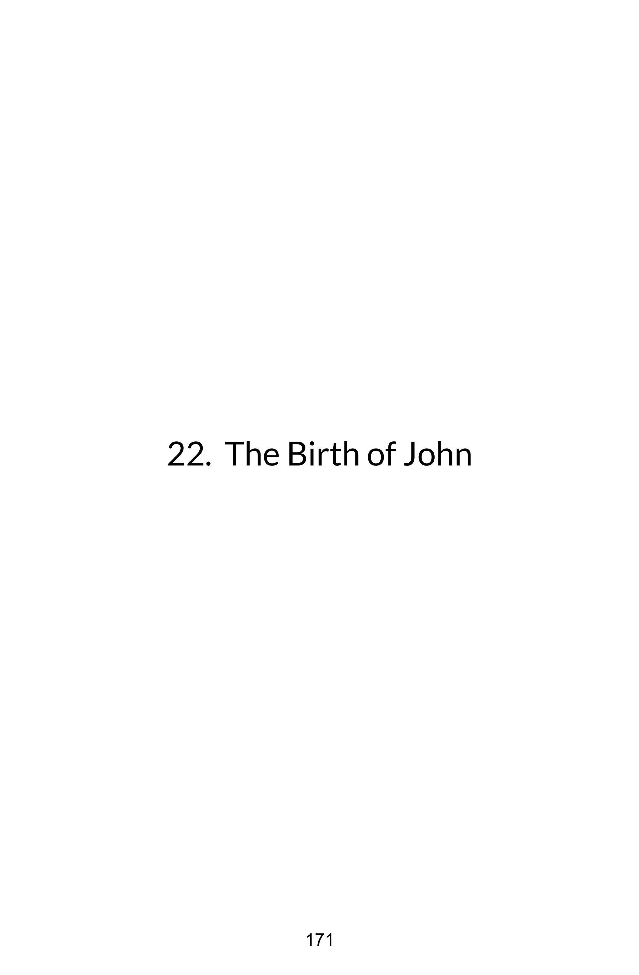 22. The Birth of John
171
 