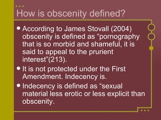 Obscenityonthweb | PPT
