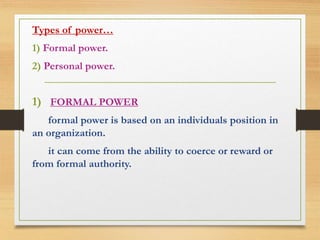 organizational behaviour power | PPT