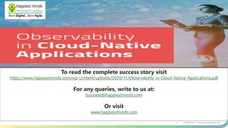 Observability in Cloud – Native Applications | PPTX