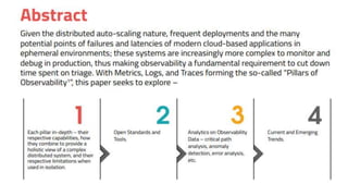 Observability in Cloud – Native Applications | PPTX