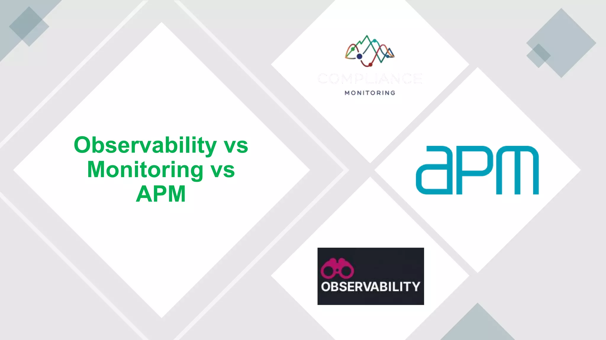 Observability vs APM vs Monitoring Comparison PPT