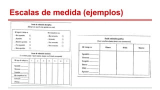 Escalas de medida (ejemplos)

 